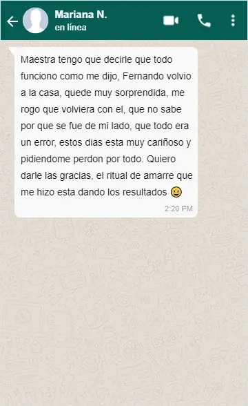 chat de testimonio