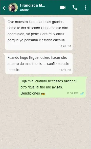 segundo testimonio por chat